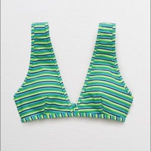 Wide Strap Plunge Bikini Top